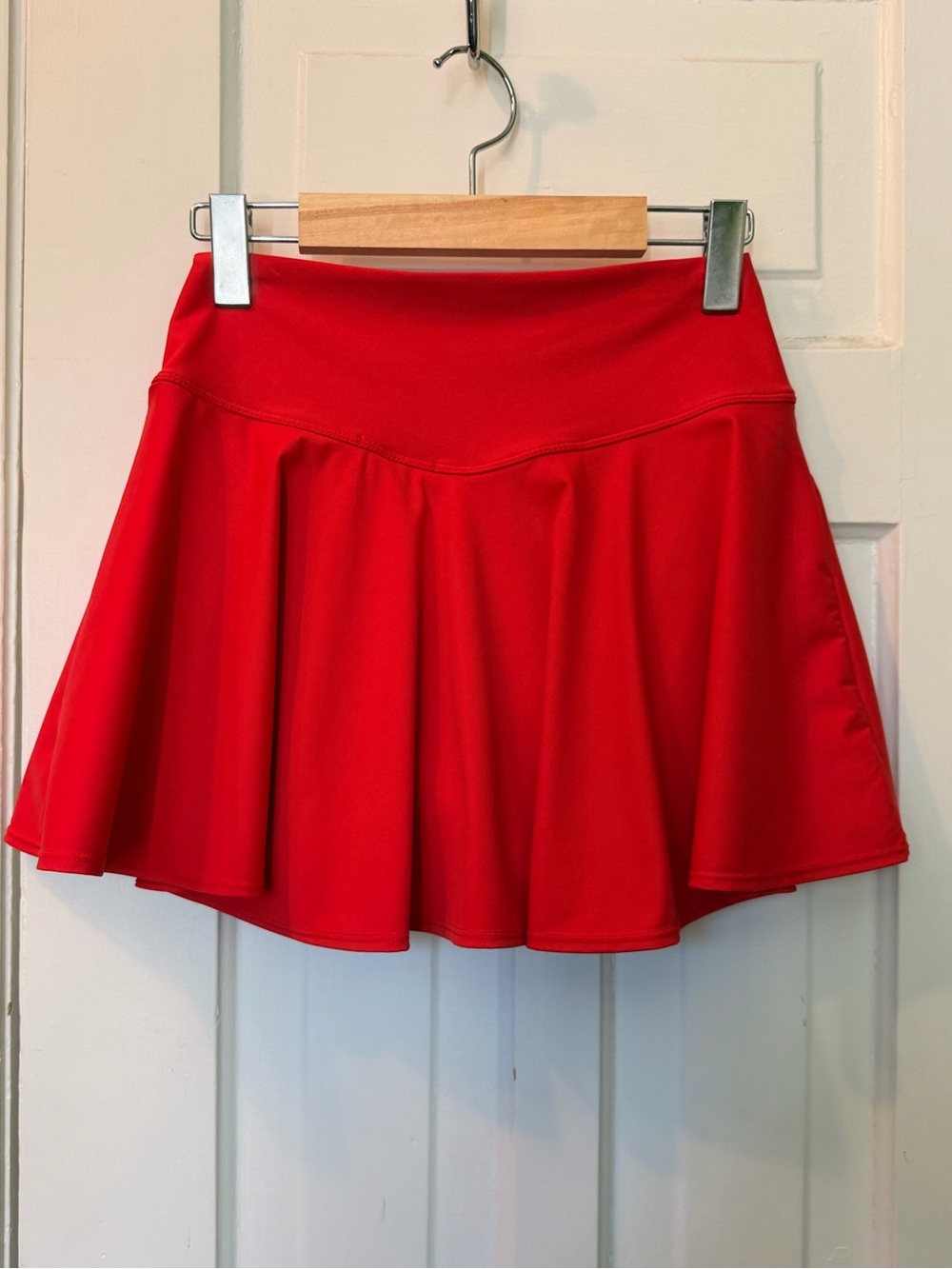 Pinspark Tennis Flattering Red Skater Skort with Smooth Waistband